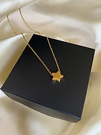 Gold yıldız çelik kolye