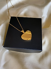 Gold kalp çelik kolye