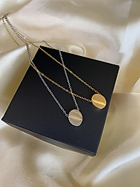 Çift oval çelik kolye