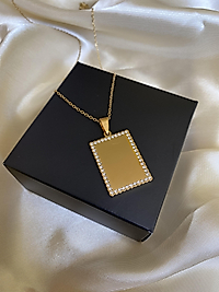 Gold çelik kolye