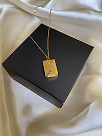 Gold mektup çelik kolye