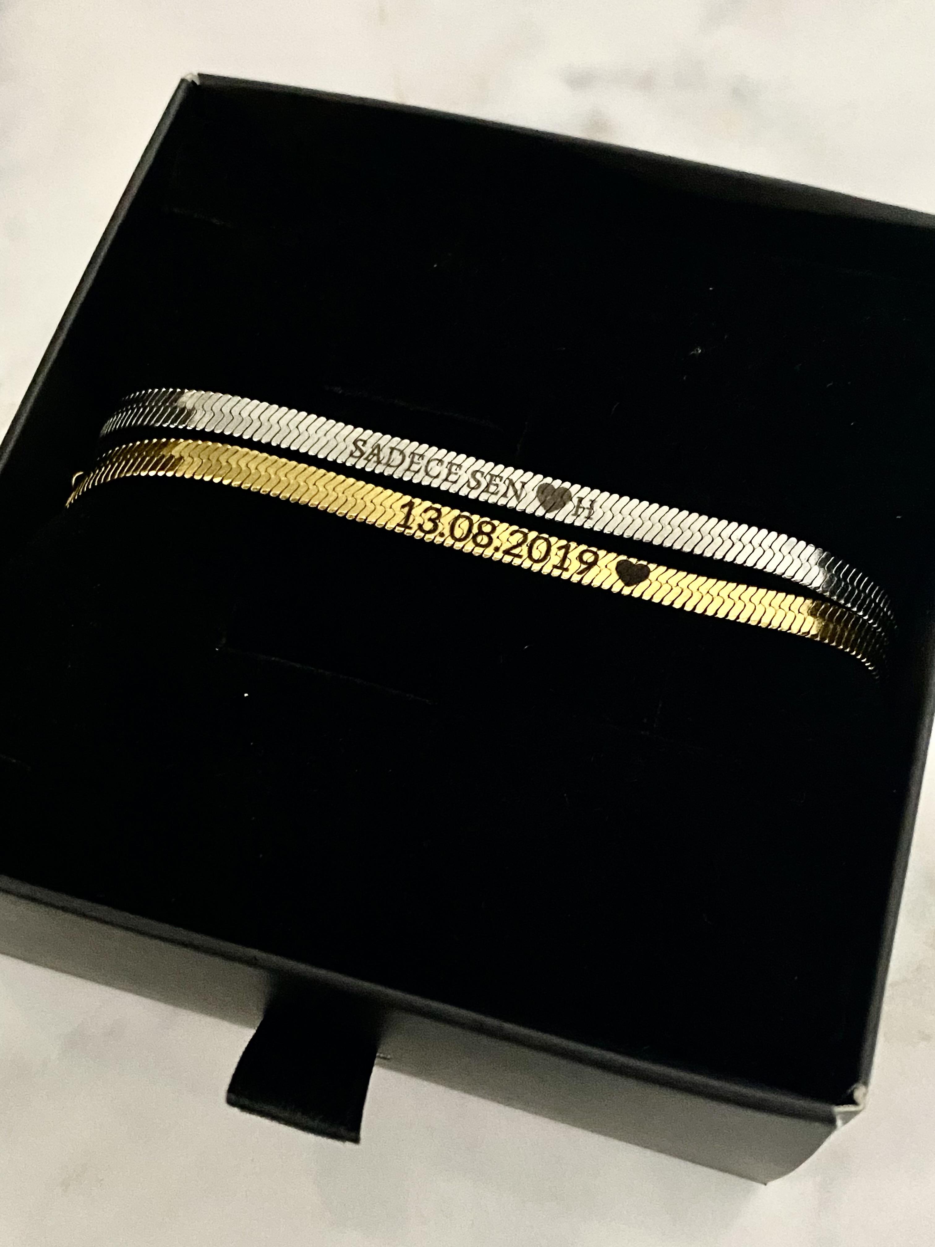 Çift Çelik İtalyan bileklik